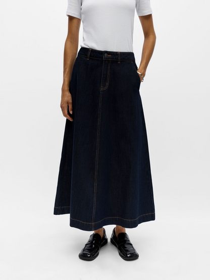 Object-OBJISIRA MW WIDE LONG DENIM SK