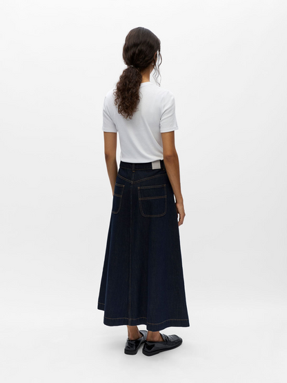 Object-OBJISIRA MW WIDE LONG DENIM SK