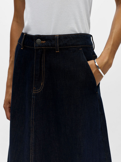 Object-OBJISIRA MW WIDE LONG DENIM SK