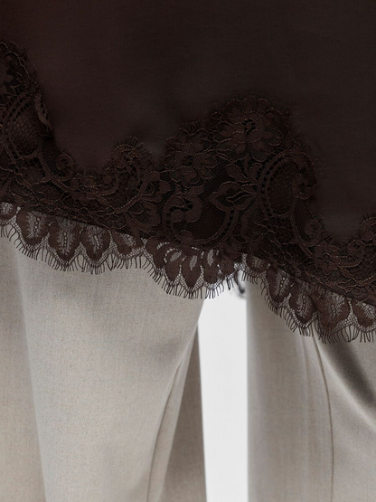 Object-OBJNALINE REG SLIP LACE DRESS
