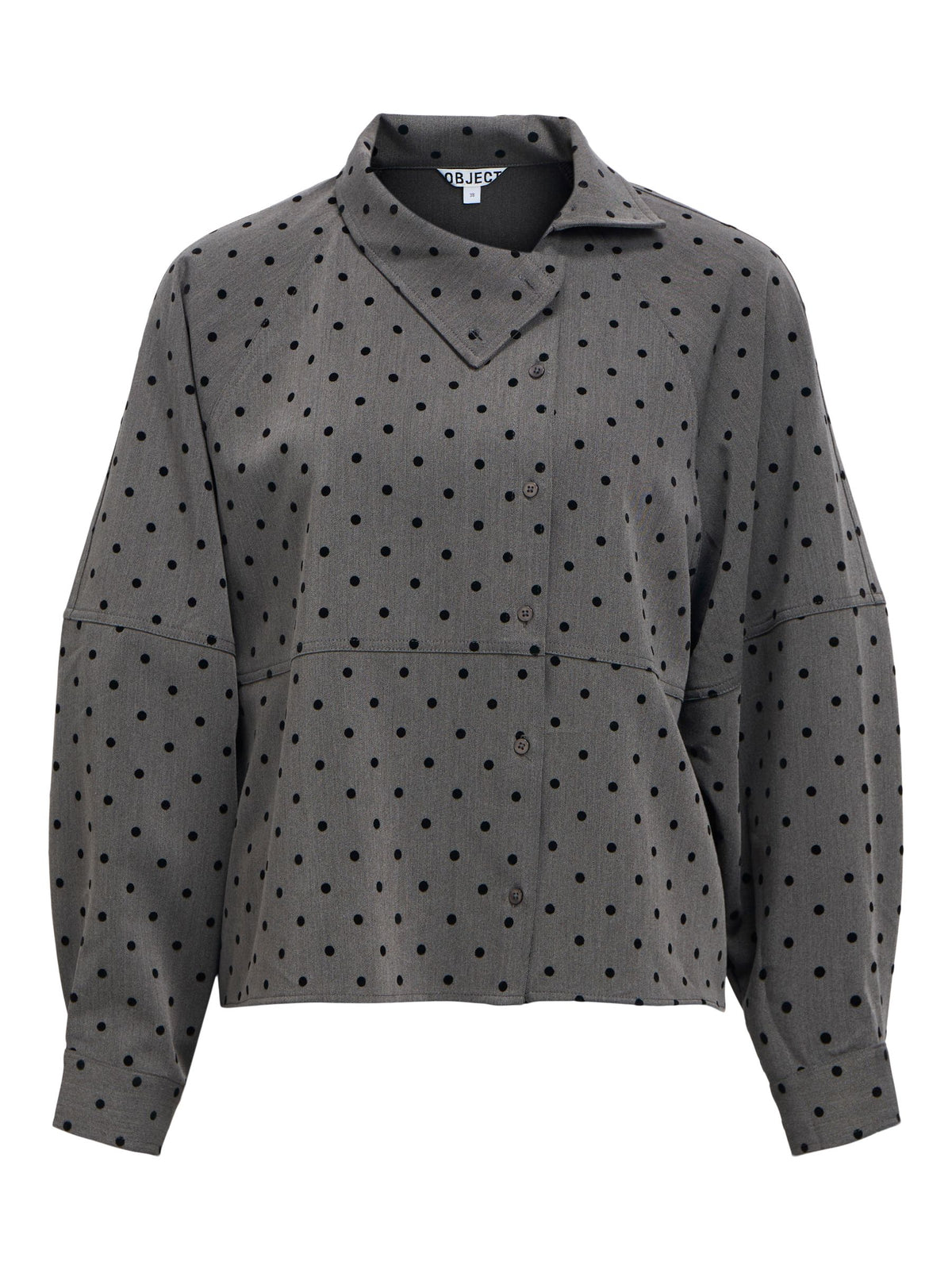 Object-OBJMAXINE L/S HIGH NECK SHIRT