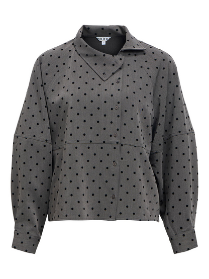 Object-OBJMAXINE L/S HIGH NECK SHIRT