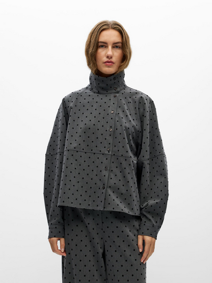 Object-OBJMAXINE L/S HIGH NECK SHIRT