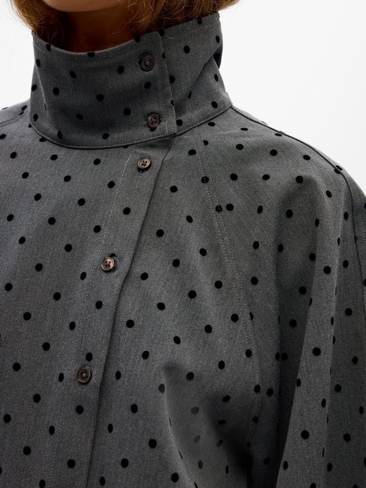 Object-OBJMAXINE L/S HIGH NECK SHIRT