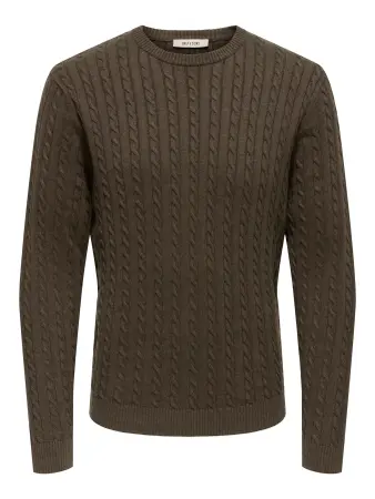 Only and sons-ONSLOUI 12CABEL CREW KNIT