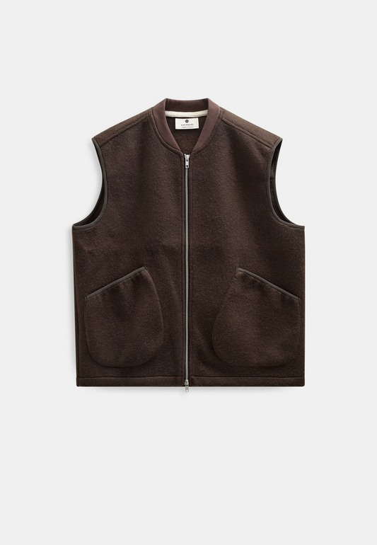 ANERKJENDT-ROBIN BOILED WOOL GILET 902694