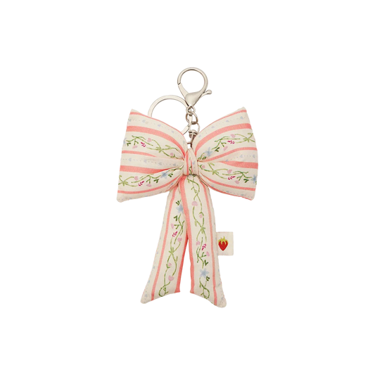 Maanesten-FABRIC BOW KEYCHAIN