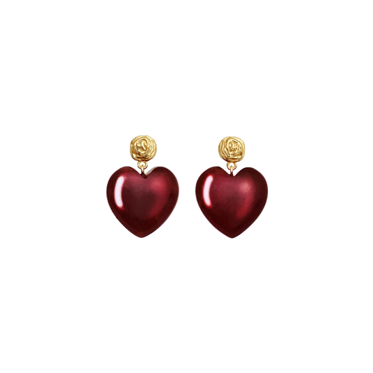 Maanesten-RUBINA HEART EARRINGS 10164