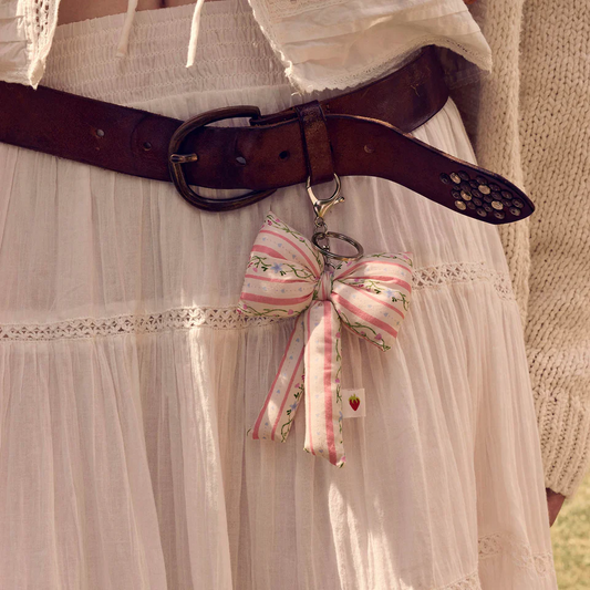 Maanesten-FABRIC BOW KEYCHAIN