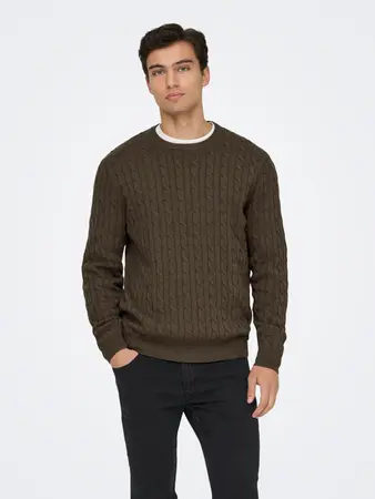 Only and sons-ONSLOUI 12CABEL CREW KNIT
