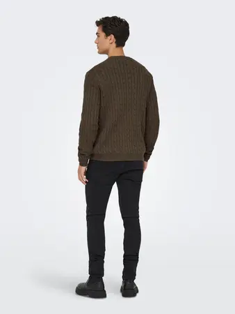 Only and sons-ONSLOUI 12CABEL CREW KNIT