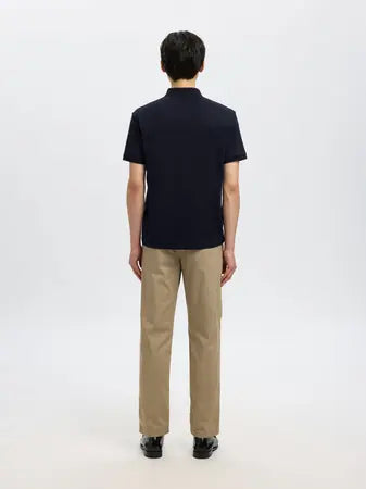 SELECTED-SLHFAVE ZIP SS POLO NOOS