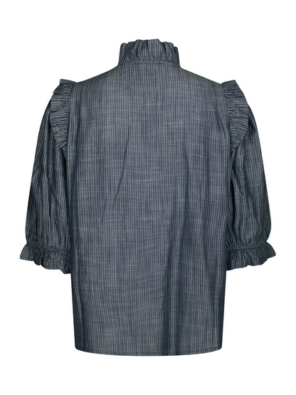 Neo_Noir-CHACHA CHAMBRAY STRIPE BLOUSE