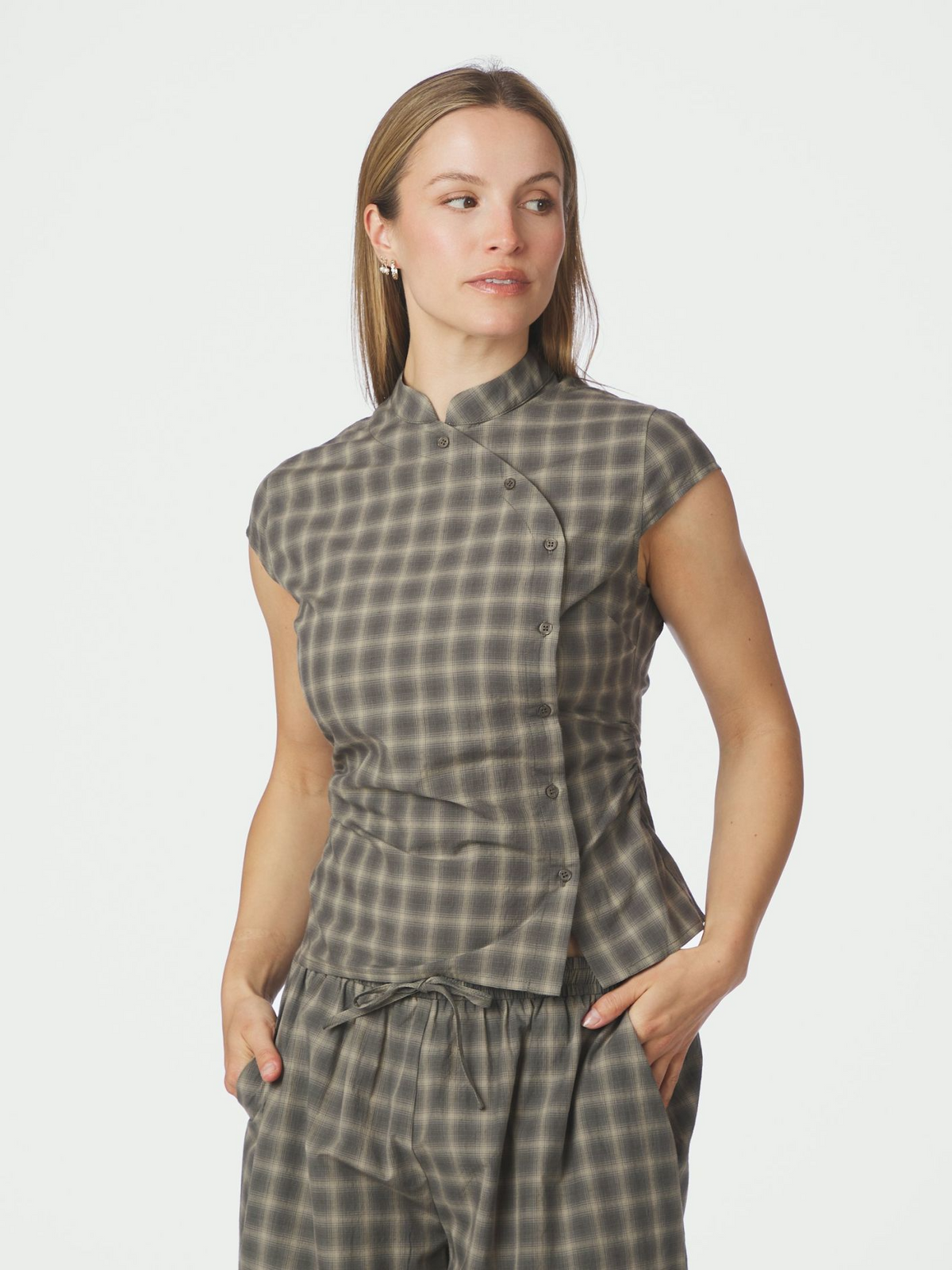 Neo_Noir-PASCALE CHECKED BLOUE