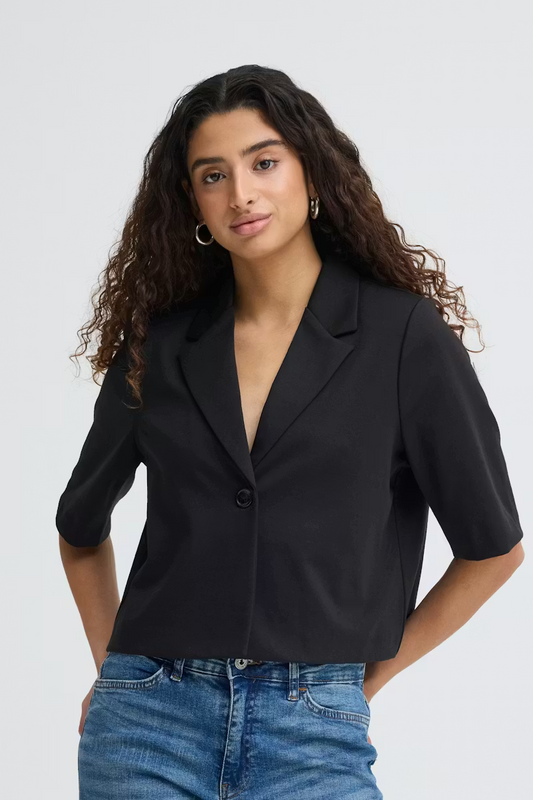 Ichi-IHKATE SUS CROPPED BLAZER