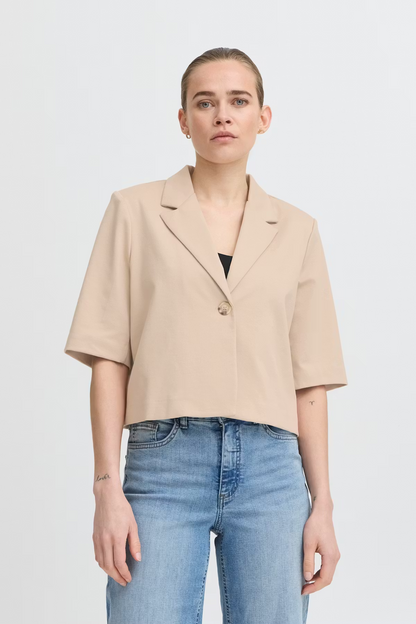 Ichi-IHKATE SUS CROPPED BLAZER