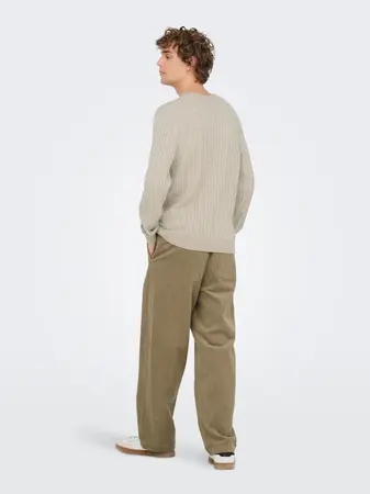 Only and sons-ONSLOUI 12CABEL CREW KNIT
