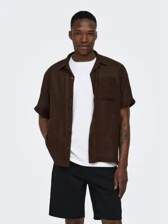 Only and sons-ONSLAURENCE RLX RESOR SS LINEN