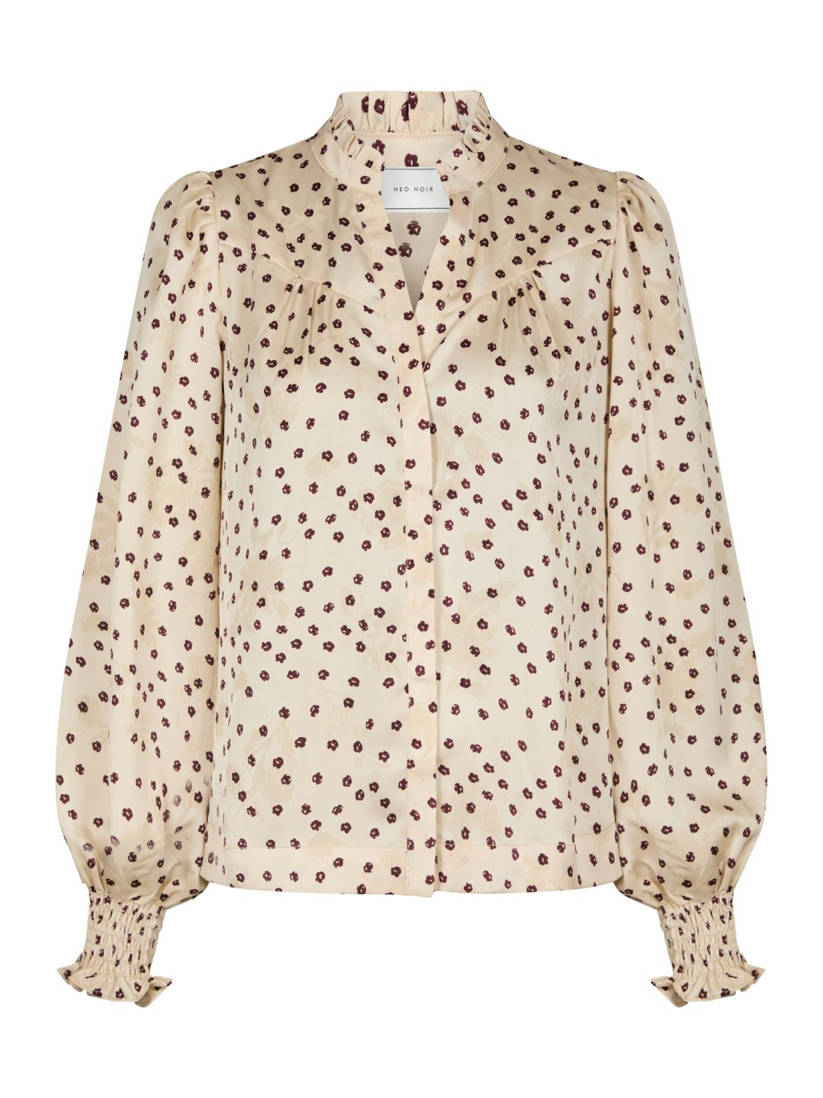 Neo_Noir-ASTRIDA FLOWER JACQUARD BLOUSE